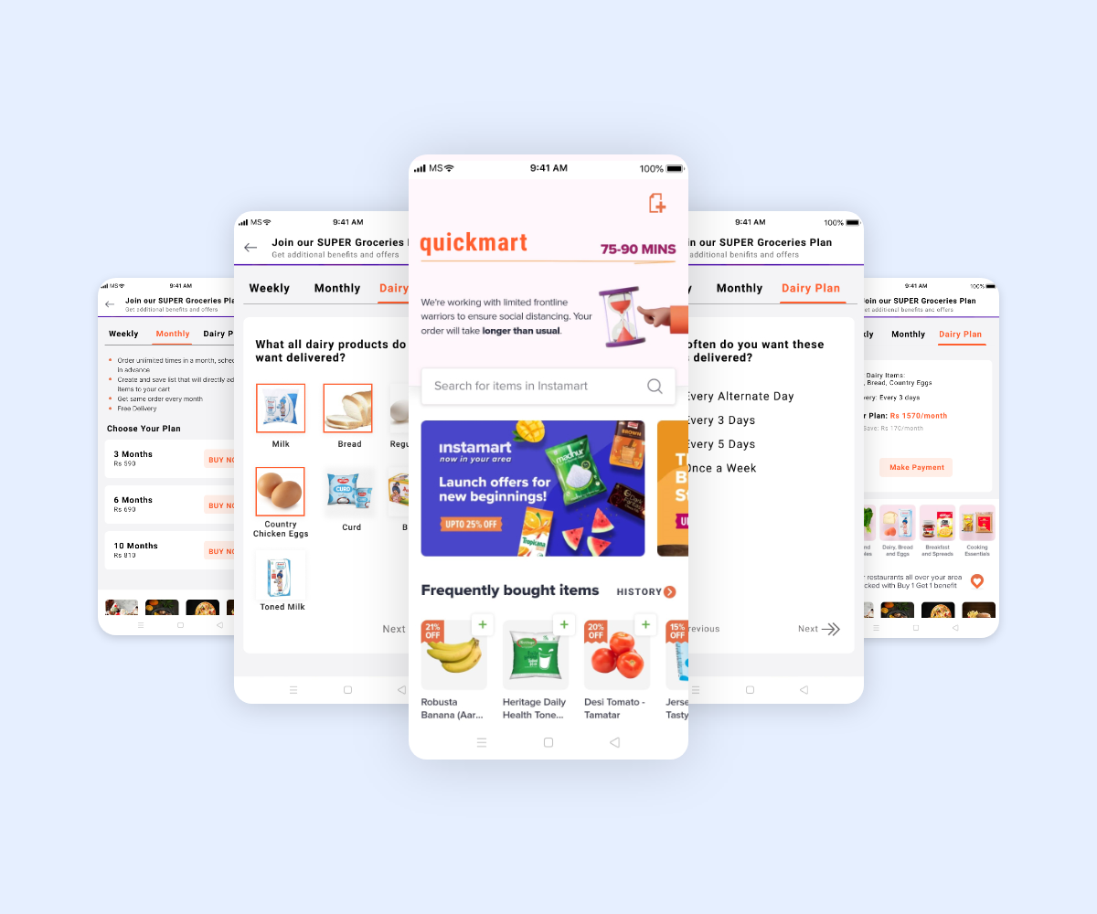 Grocery Subscription app UI/UX case study