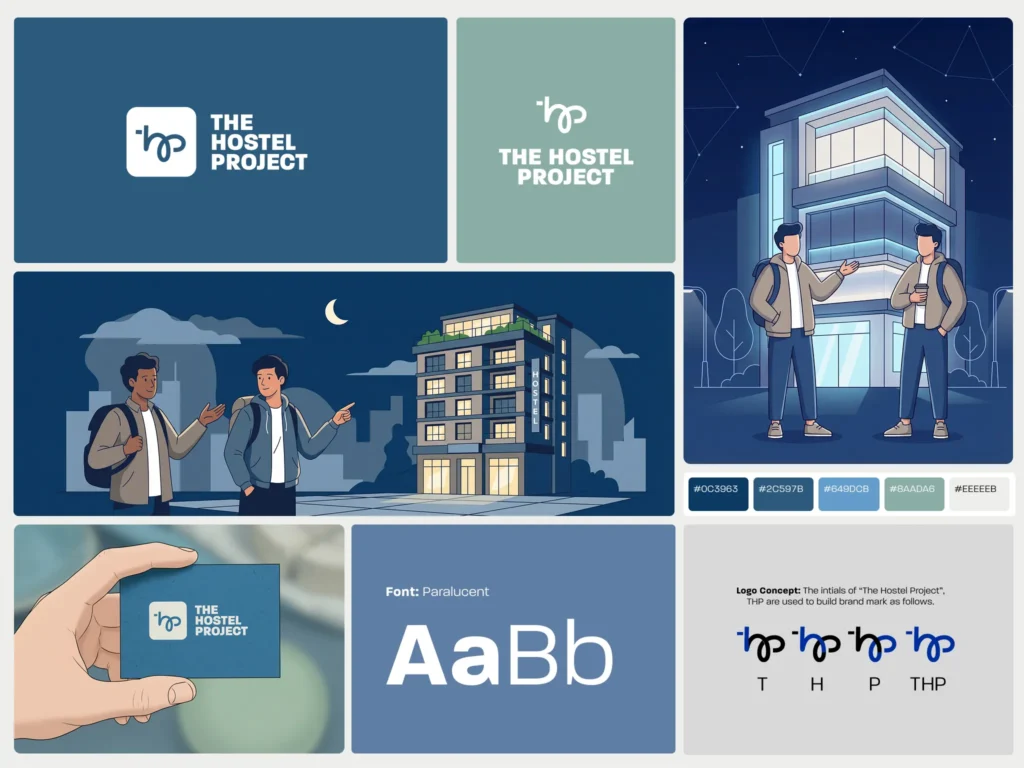 the hostel project brand design